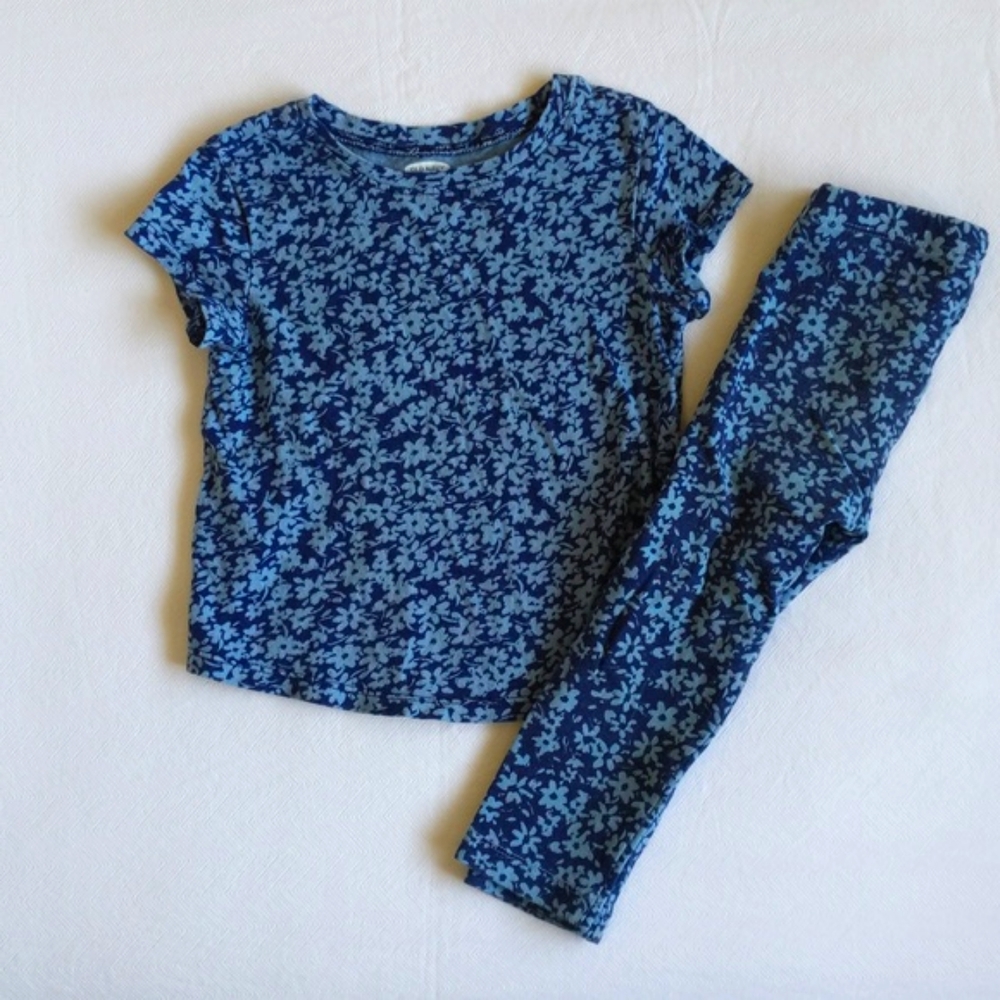 Old Navy Blue Floral Kids Matching Set